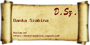 Danka Szabina névjegykártya