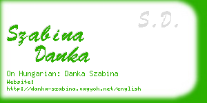 szabina danka business card